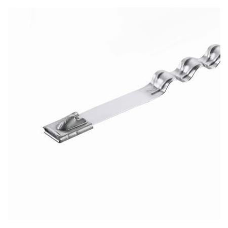 Panduit Cable Tie, 27 in L, 8 in Max Bundle Dia., Silver, 316 Stainless Steel, 450 lb Strength, 50 PK MLT8WH-LP316
